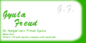 gyula freud business card